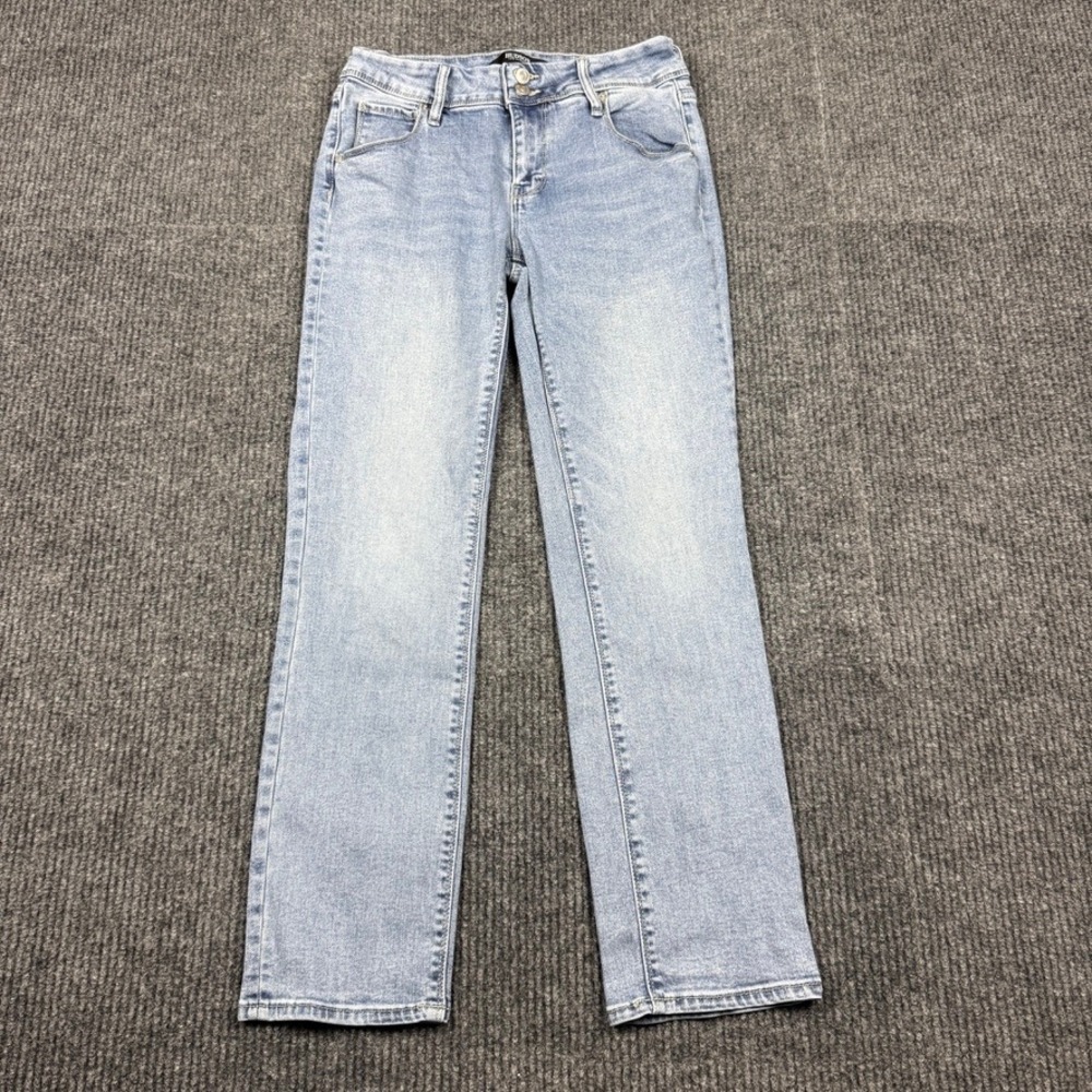 Hudson Los Angeles Women Blue Straight Leg Flap Pocket Jeans Size 4 H0524-01